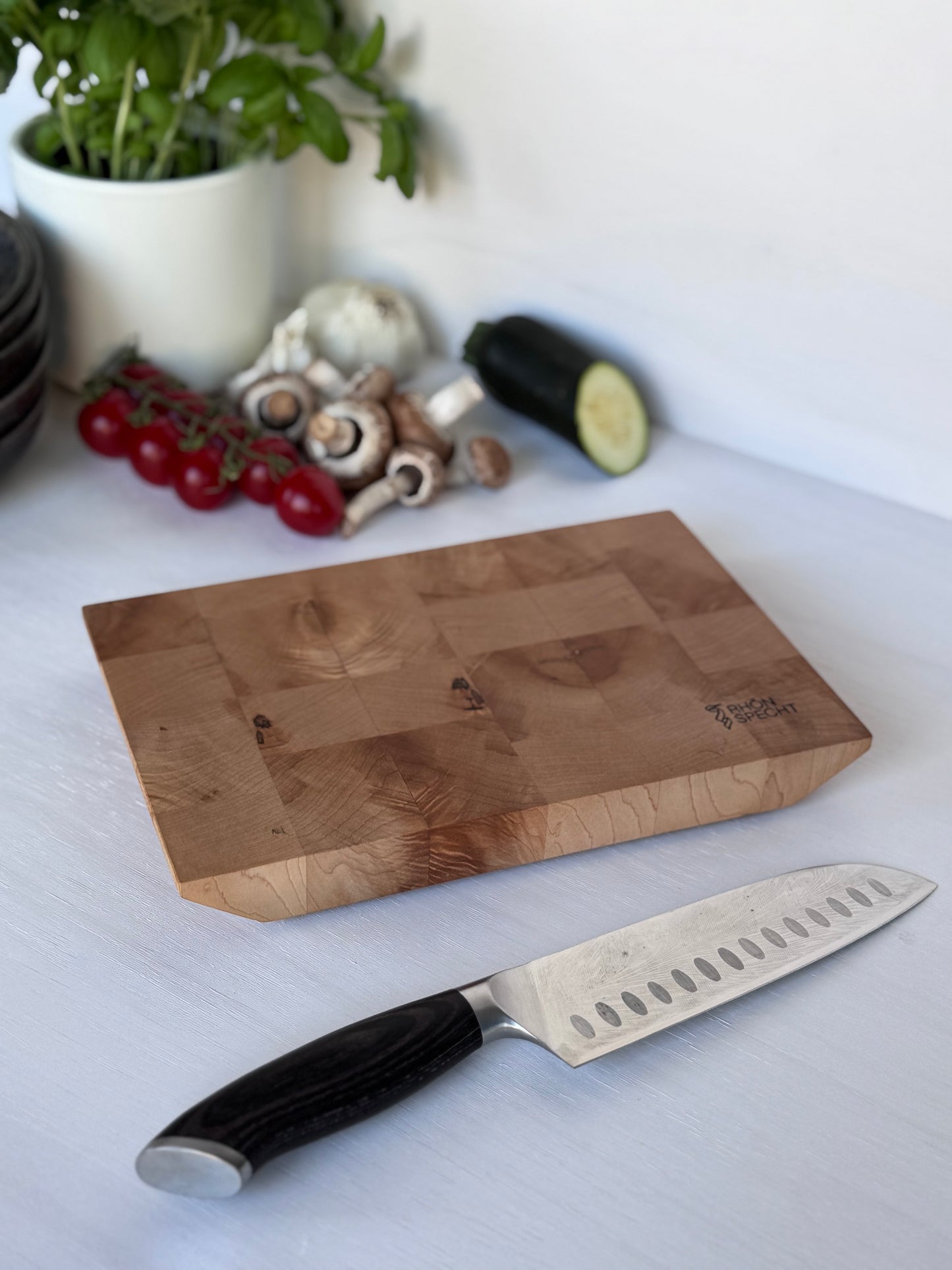 „Rhöner Früchten“ – Hirnholzbrettchen Birne (27,5x17,5)